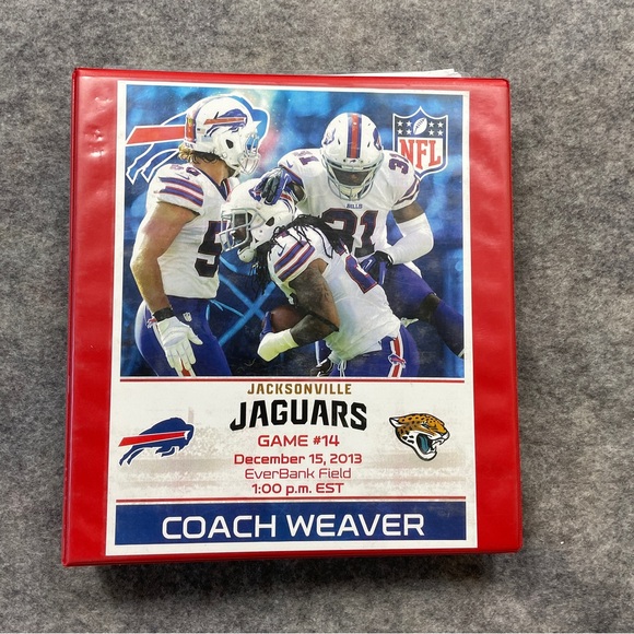 NFL Playbook Buffalo Bills Defense Anthony Weaver Football Collectable - Picture 1 of 14
